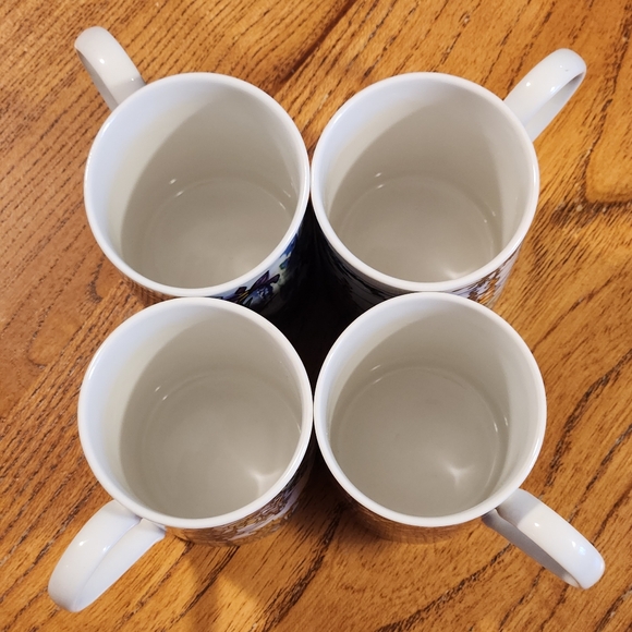 Dunoon Scotland Mugs Helen Sandiford Tiffany Stained Glass Iris Daffodil Floral - Picture 8 of 14